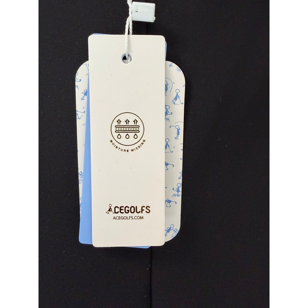 Acegolfs Golf Pants Women Small  Black Golfcore Preppy Slim Fit UPF 50+ Wicking - Picture 4 of 7